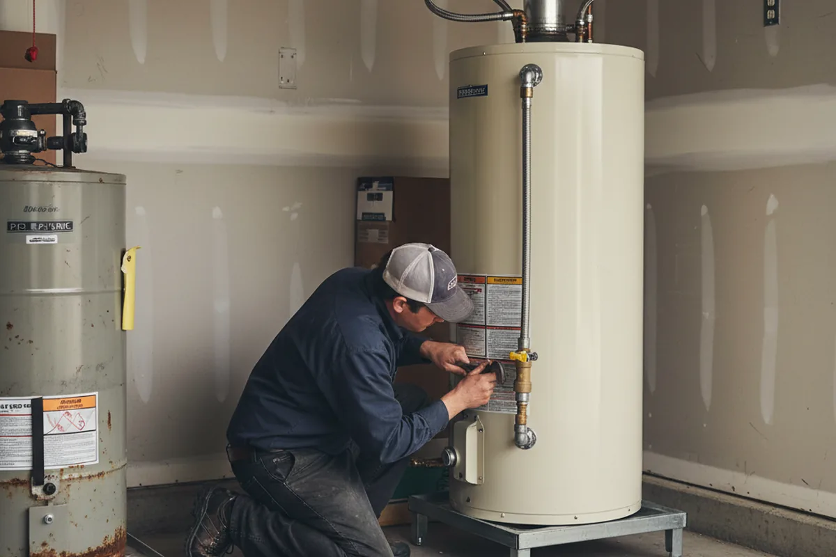 Water heater and shutoff valve replacement in Artesia